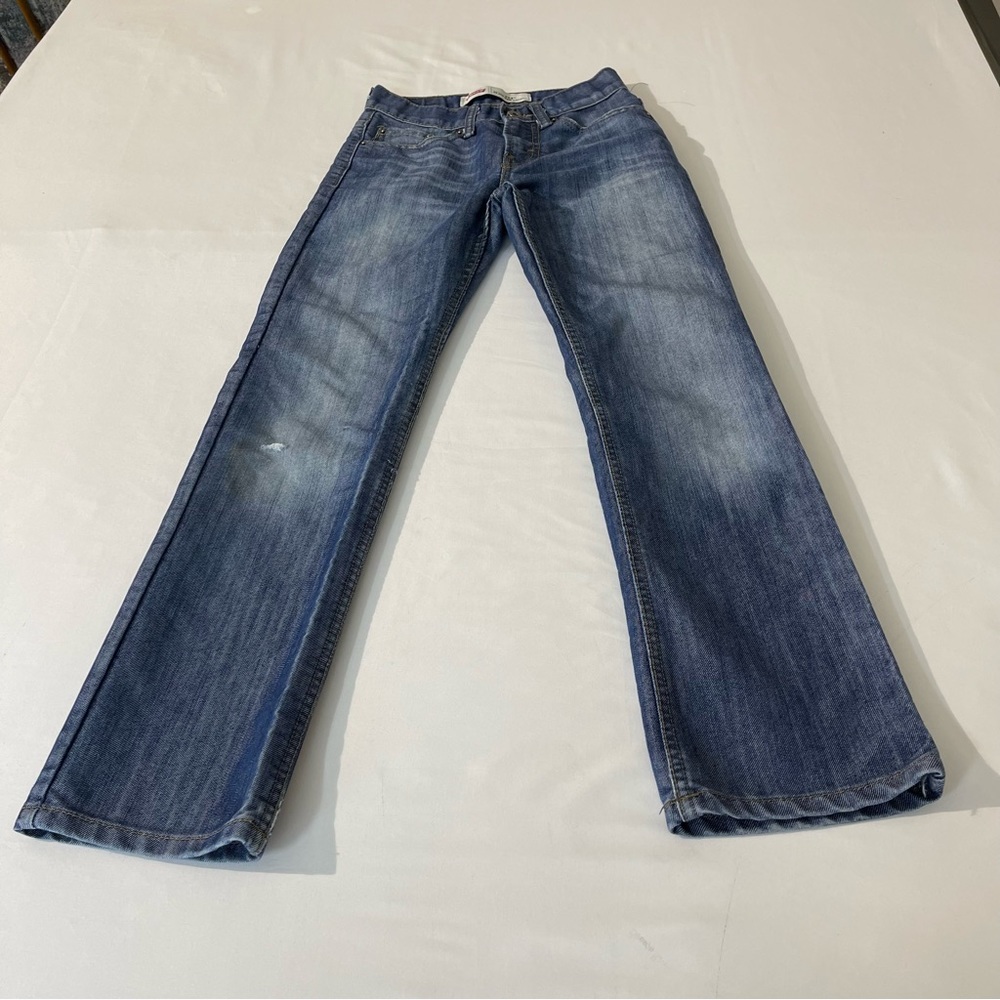 LEVIS KIDS JEANS 12 SLIM STRAIGHT , GOOD CONDITION, PREOWNED. 24/26
